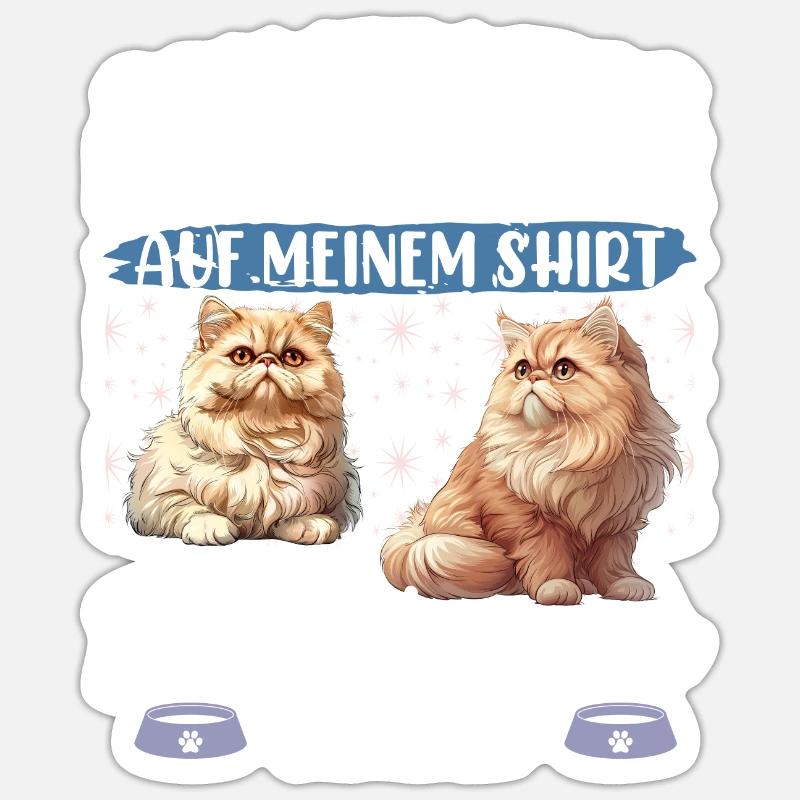 Chat persan PAS DE POILS DE CHAT, C’EST UN CHAT PERSAN Sticker taille S (10 x 10 cm)