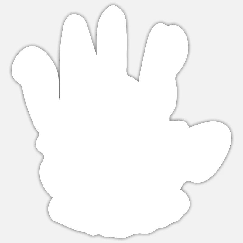 ASL Dolmetscher Gebärdensprache - Sticker Größe S (10 x 10 cm) - Mattweiß