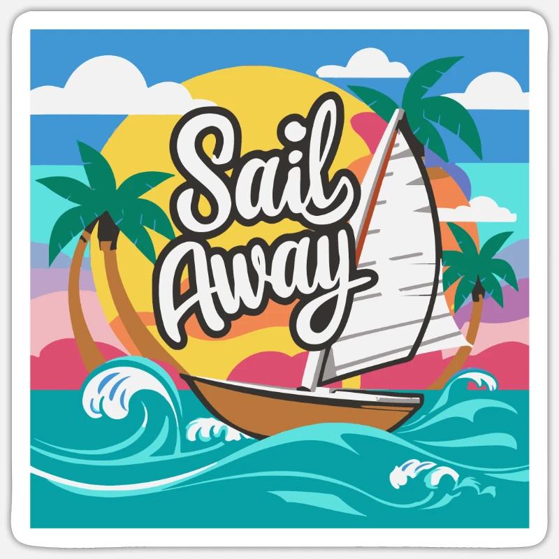 BATEAUX, NAVIGUEZ Sticker taille S (10 x 10 cm)