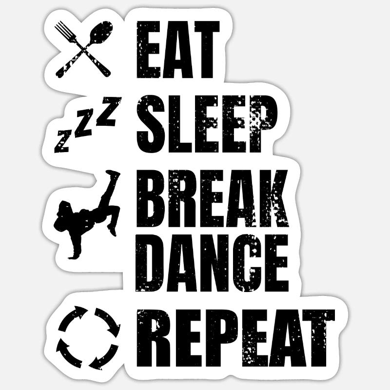 Breakdancer Zeitplan Sticker Größe S (10 x 10 cm)