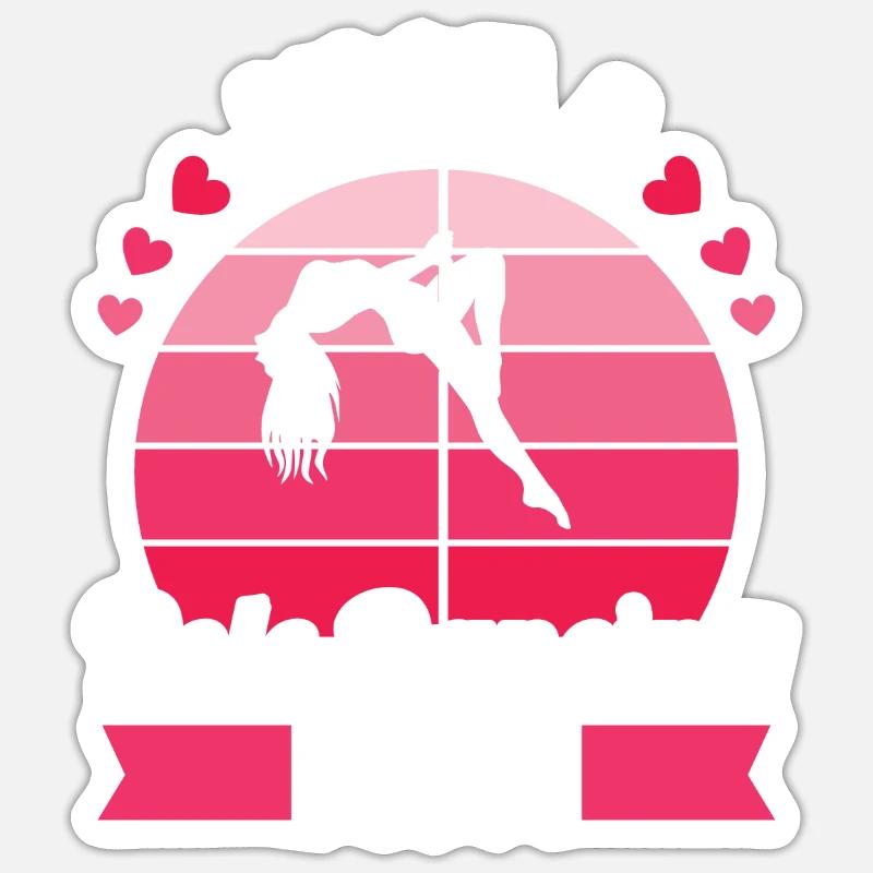 Pole Dancing Mutter Just A Pole Dancing Mom Sticker Größe S (10 x 10 cm)
