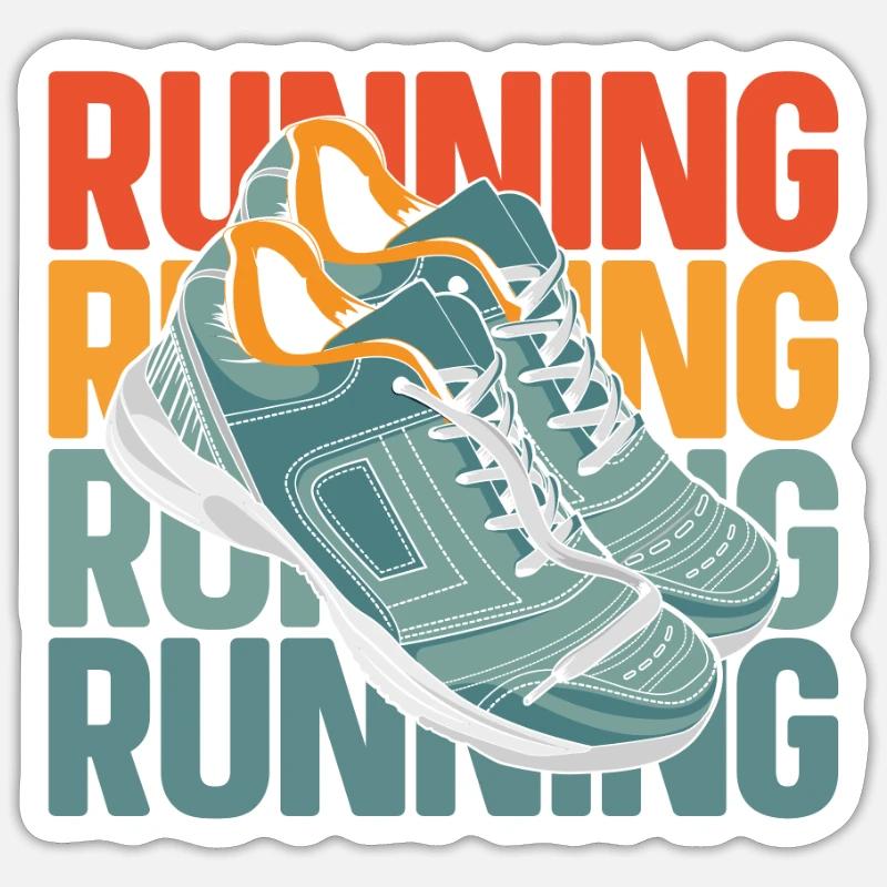 Runner Jogger Runner Running - Sticker size S (10 x 10 cm) - white matte