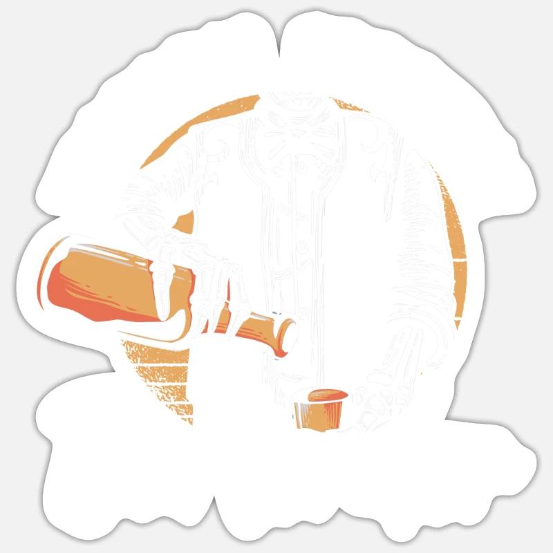 Barman Mixologue World’s - Sticker taille S (10 x 10 cm) - blanc mat