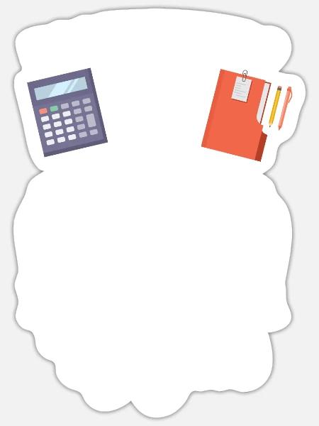 Buchhaltung Finanzbuchhalter Buchhalter Beruf - Sticker Größe S (10 x 10 cm) - Mattweiß
