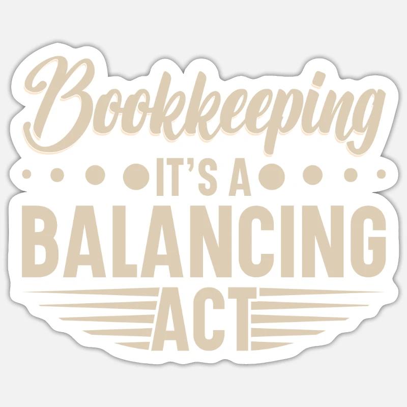 Comptabilité Comptable Financier Profession de comptable Sticker taille S (10 x 10 cm)