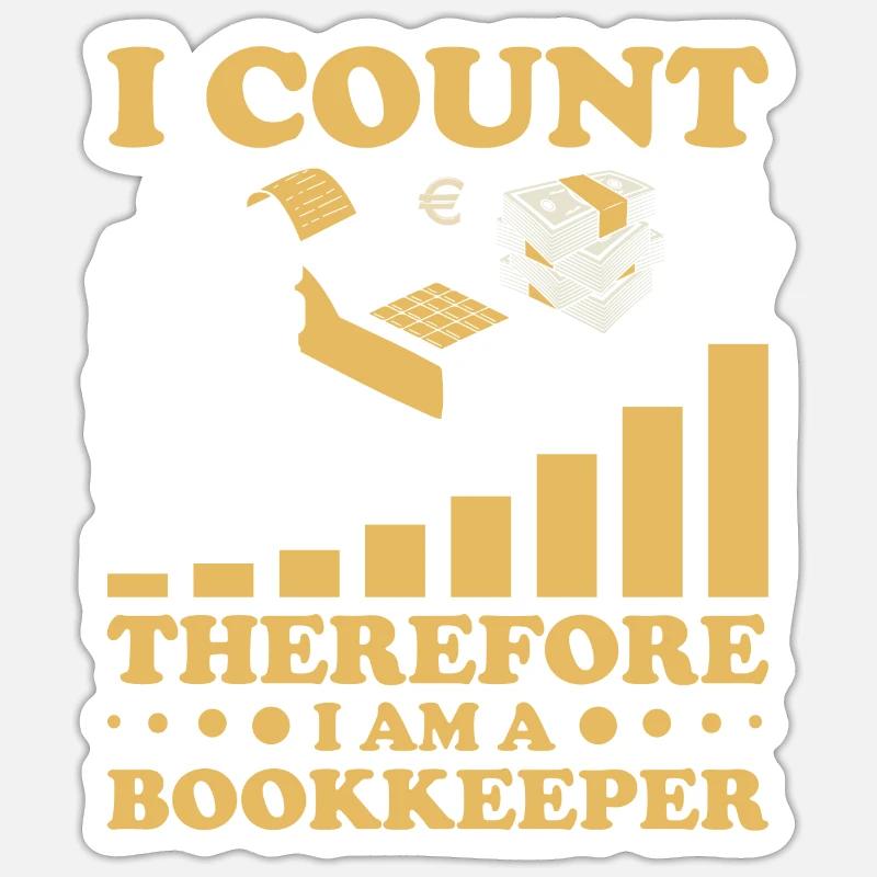 Comptabilité Comptable Financier Profession de comptable Sticker taille S (10 x 10 cm)