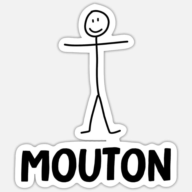mouton Sticker taille S (10 x 10 cm)