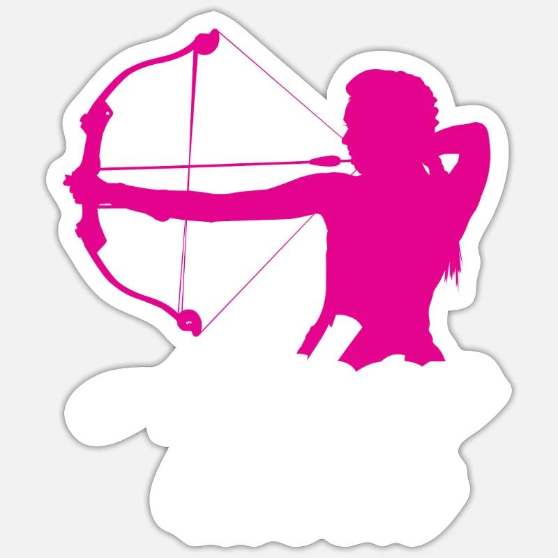 Archery Queen - Sticker size S (10 x 10 cm) - white matte