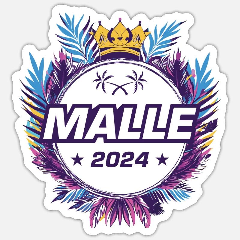 Malle 2024 - Sticker Größe S (10 x 10 cm) - Mattweiß