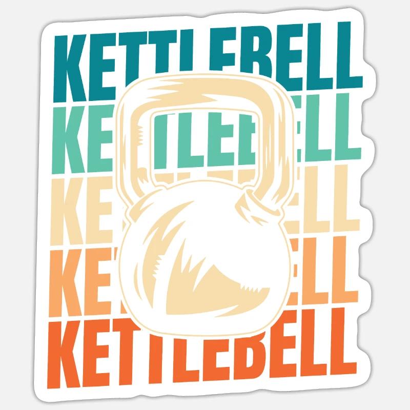 Kettlebell Sticker taille S (10 x 10 cm)