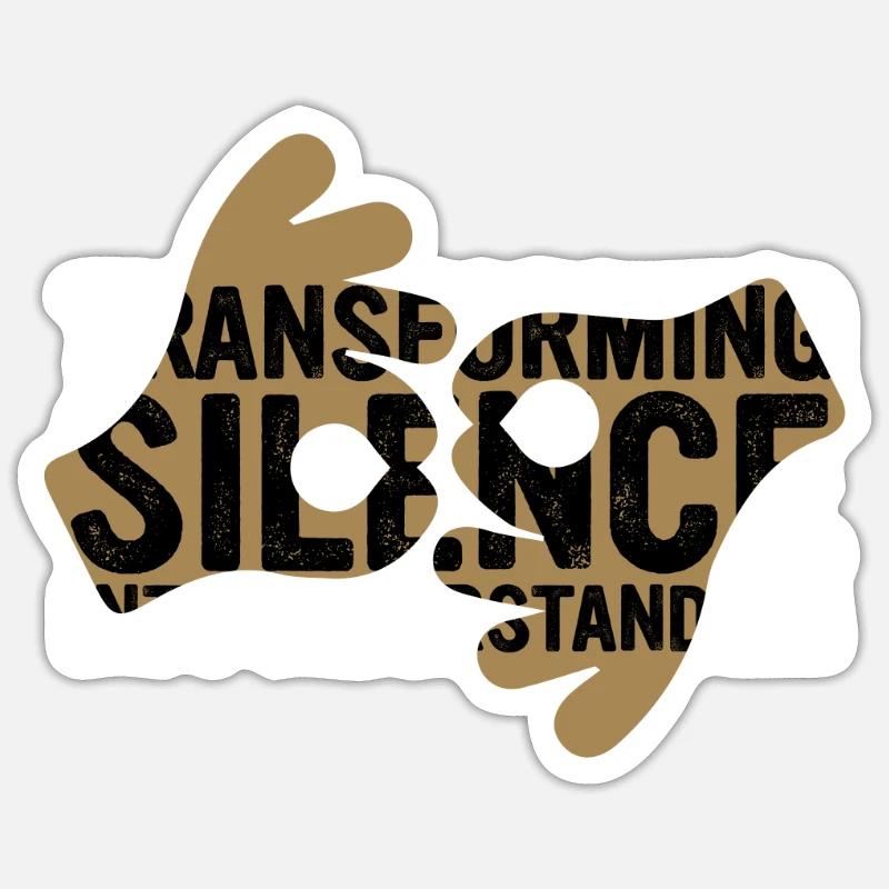 ASL Sign Language Interpreter Sticker size S (10 x 10 cm)