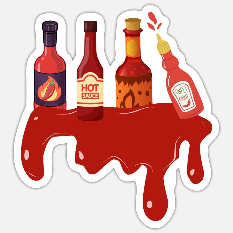 Scharfe Saußen - Sticker Größe S (10 x 10 cm) - Mattweiß