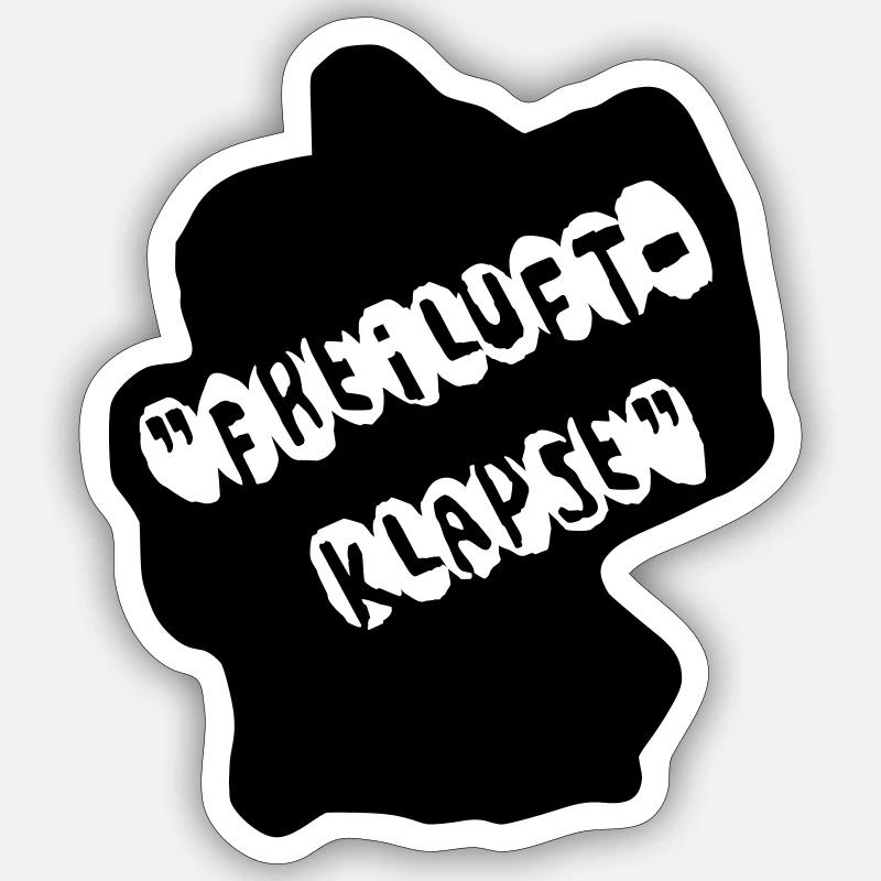 Freiluftklapse - Sticker Größe S (10 x 10 cm) - Mattweiß