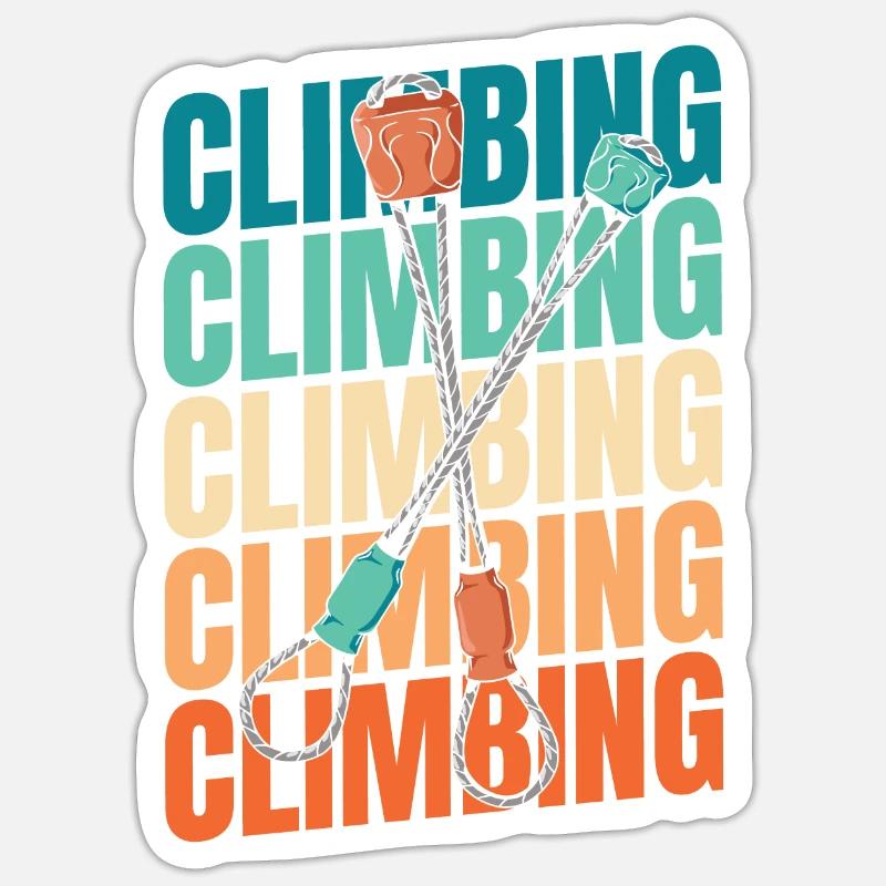 Klettern Kletterer Sticker Größe S (10 x 10 cm)