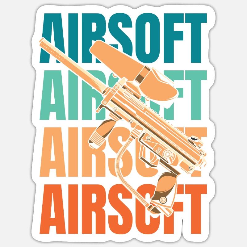 Airsoft - Sticker Größe S (10 x 10 cm) - Mattweiß