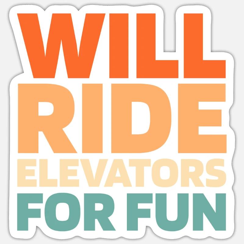 Elevator Elevator - Sticker size S (10 x 10 cm) - white matte