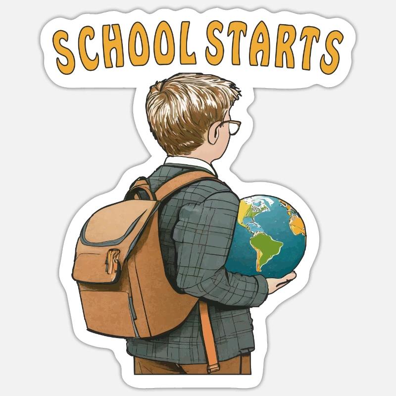 DÉBUT DE L’ÉCOLE Sticker taille S (10 x 10 cm)