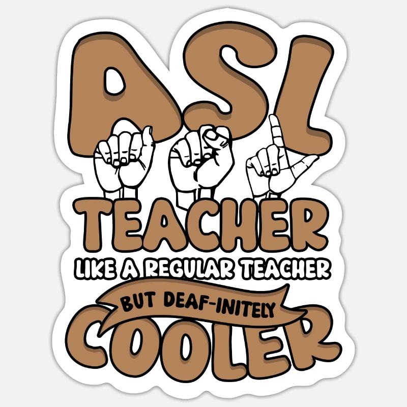 ASL Sign Language Interpreter Sticker size S (10 x 10 cm)