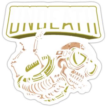 Fallschirmspringer Fallschirmspringen Skelett - Sticker Größe S (10 x 10 cm) - Mattweiß - Vorne