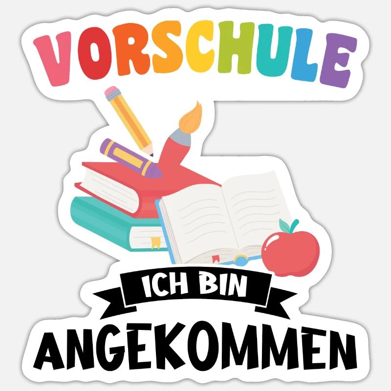 Kindergarten Vorschule Vorschulpädagoge Geschenk - Sticker Größe S (10 x 10 cm) - Mattweiß