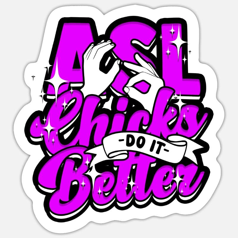 ASL Sign Language Interpreter Sticker size S (10 x 10 cm)