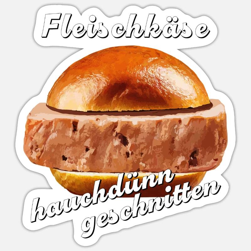 Meatloaf sliced wafer-thin - Sticker size S (10 x 10 cm) - white matte