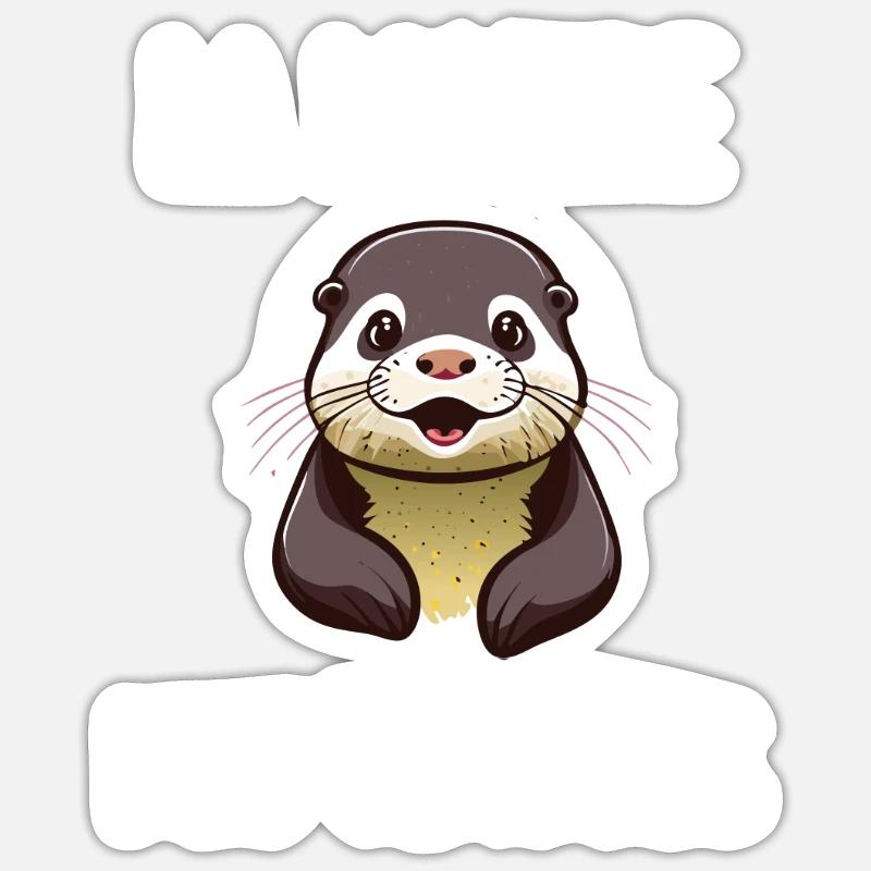 loutre des classes Sticker taille S (10 x 10 cm)