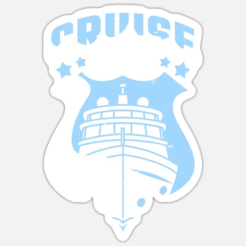Croisière - Sticker taille S (10 x 10 cm) - blanc mat