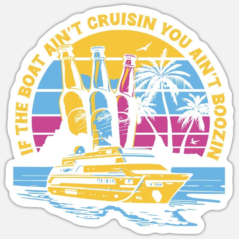 Croisière - Sticker taille S (10 x 10 cm) - blanc mat