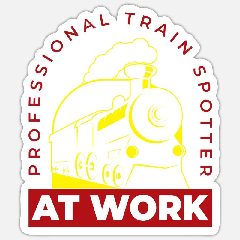 Trainspotter At Work Train Observation Sticker size S (10 x 10 cm)
