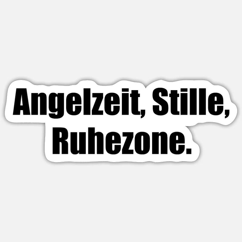 Pêche - temps de pêche, silence, zone de calme. Sticker taille S (10 x 10 cm)