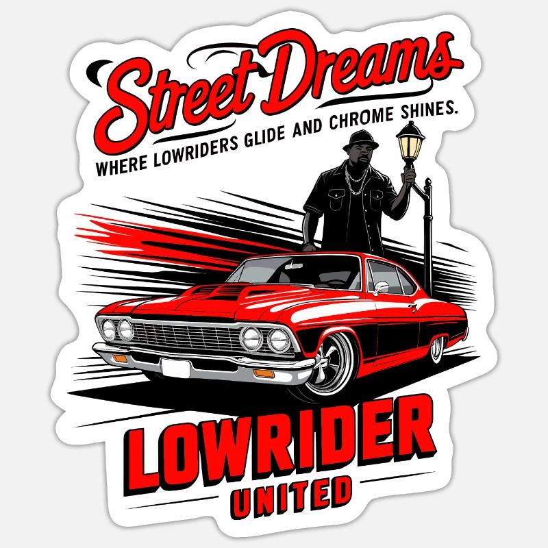 Lowrider Auto - Sticker size S (10 x 10 cm) - white matte