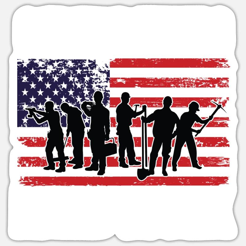 Celebrating Hard Work Labor Day Sticker size S (10 x 10 cm)