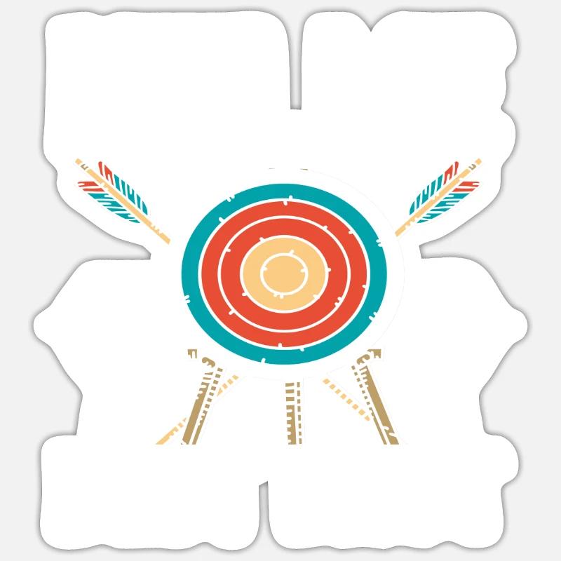 Bogen Bester Schuss Bogenschießen Sticker Größe S (10 x 10 cm)