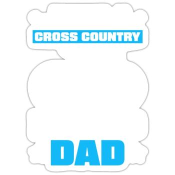 Cross Country Mountain Bike Mtb Dad - Sticker size S (10 x 10 cm) - white matte - Front