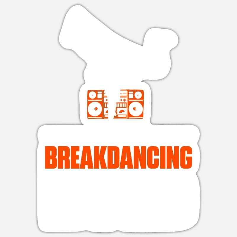 Breakdance Breakdancer Breakdancing Vater - Sticker Größe S (10 x 10 cm) - Mattweiß