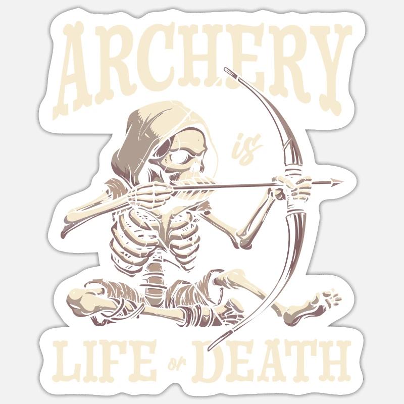 Tir à l’arc Archer Skeleton Sticker taille S (10 x 10 cm)