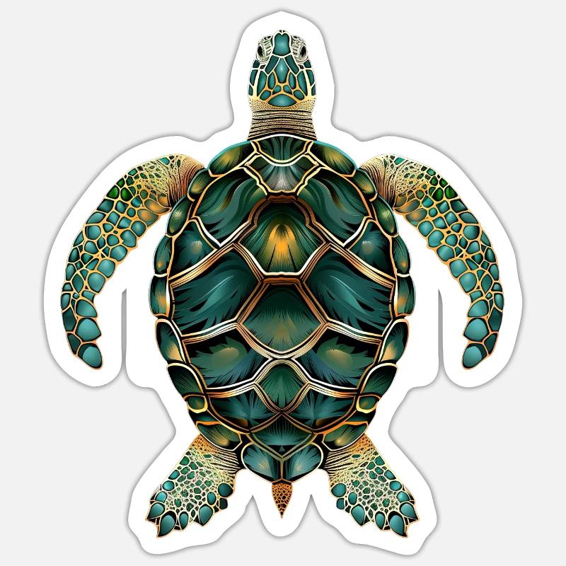 Skildpadde Krybdyr Elsker Søde Skildpadder - Sticker størrelse S (10 x 10 cm) - mat hvid