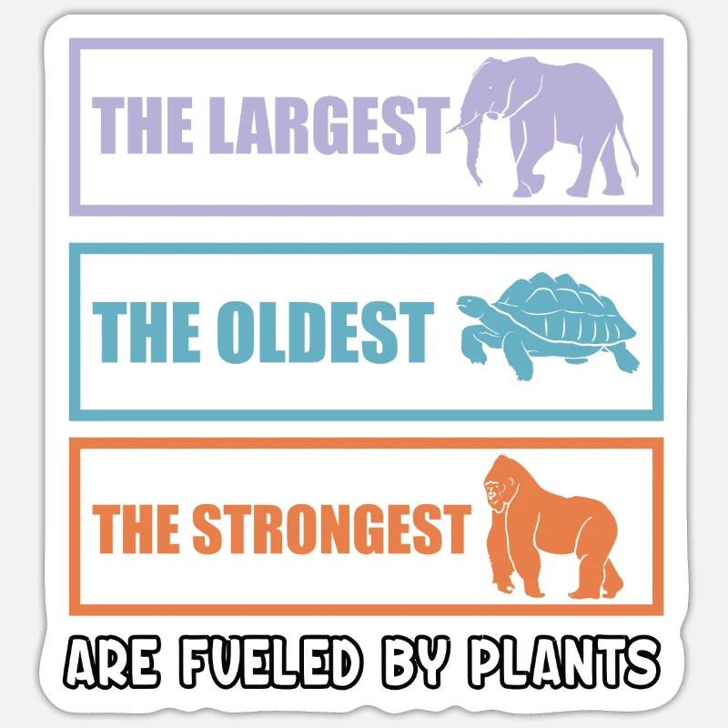 Powered by plants Sticker size S (10 x 10 cm)