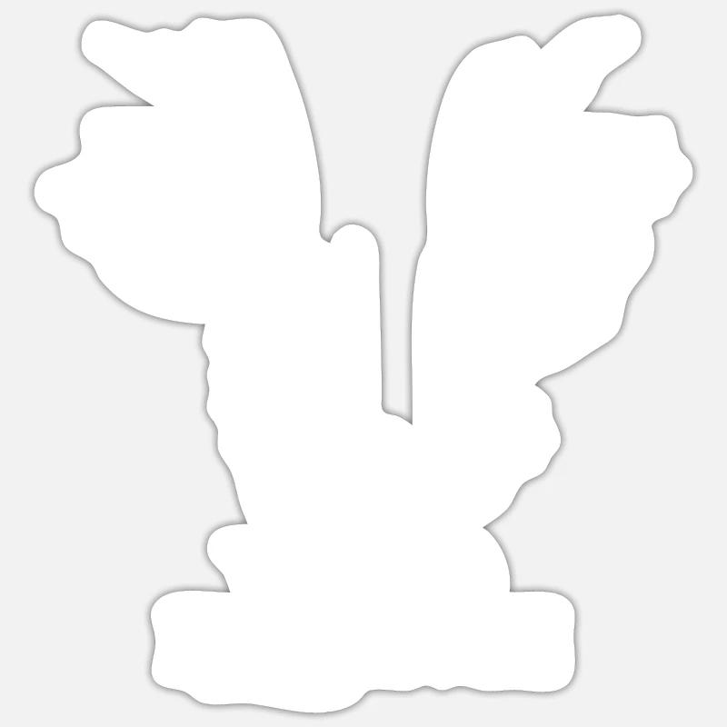 WILDE ELEGANZ - Sticker Größe S (10 x 10 cm) - Mattweiß