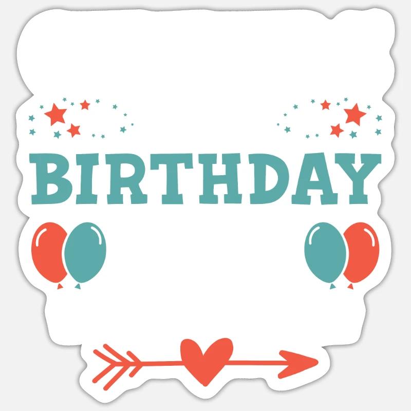 garçon d'anniversaire - Sticker taille S (10 x 10 cm) - blanc mat