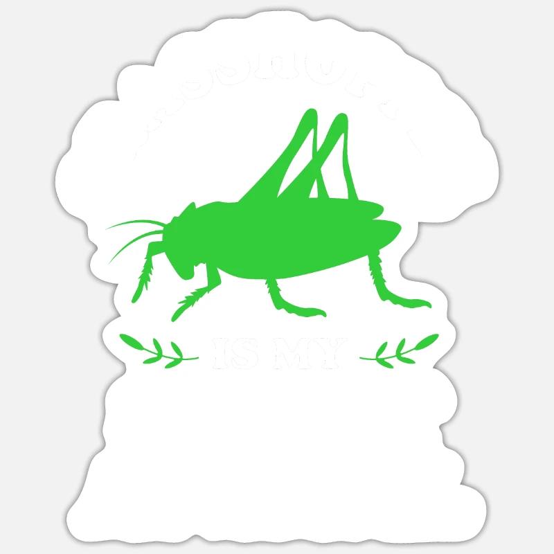 Grasshopper - Sticker size S (10 x 10 cm) - white matte