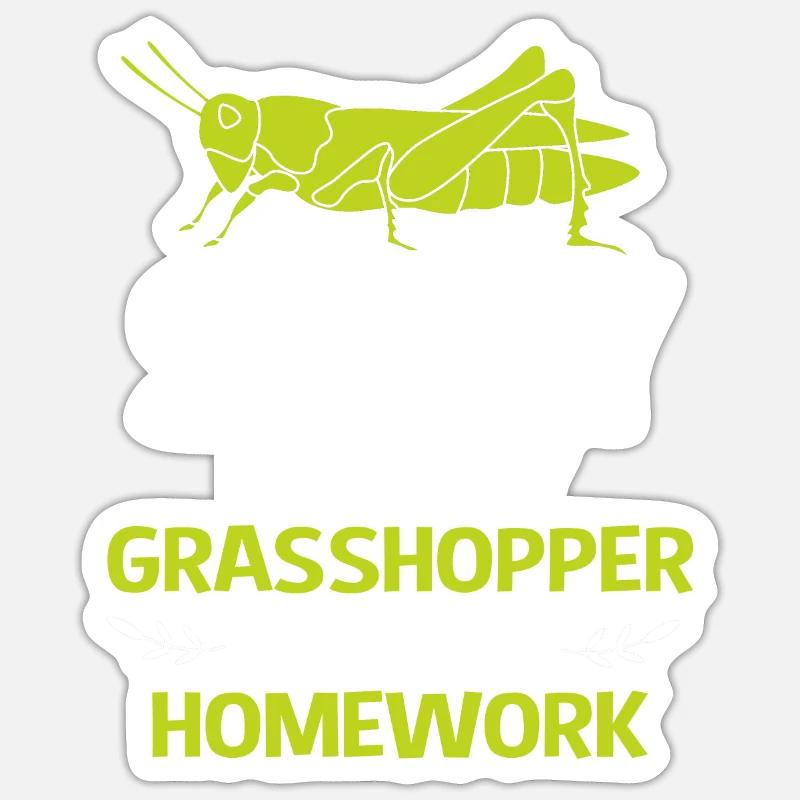 Grasshopper grasshopper - Sticker size S (10 x 10 cm) - white matte