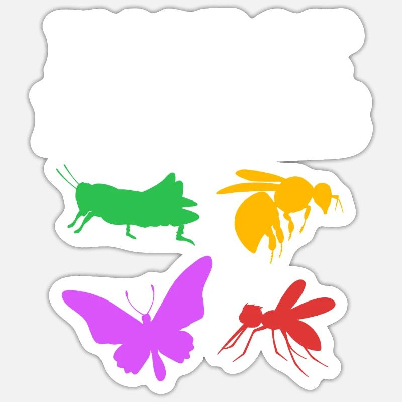 Grasshopper - Sticker size S (10 x 10 cm) - white matte