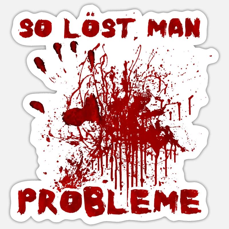 Come risolvere i problemi - Divertente detto di Halloween Sticker formato S (10 x 10 cm)