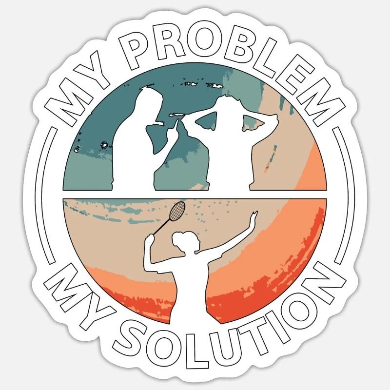P.E Instructor My Problem My Pictogram Mom Dad - Sticker størrelse S (10 x 10 cm) - mat hvid