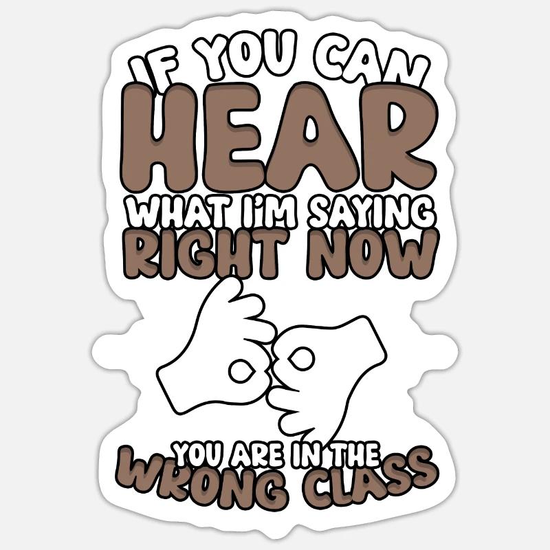 ASL Sign Language Interpreter Sticker size S (10 x 10 cm)