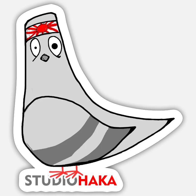 KAMIKAZE STUDIOHAKA - Sticker taille S (10 x 10 cm) - blanc mat
