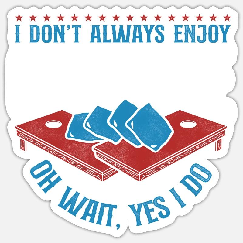 Cornhole Team Bean Bag Player Sticker Größe S (10 x 10 cm)