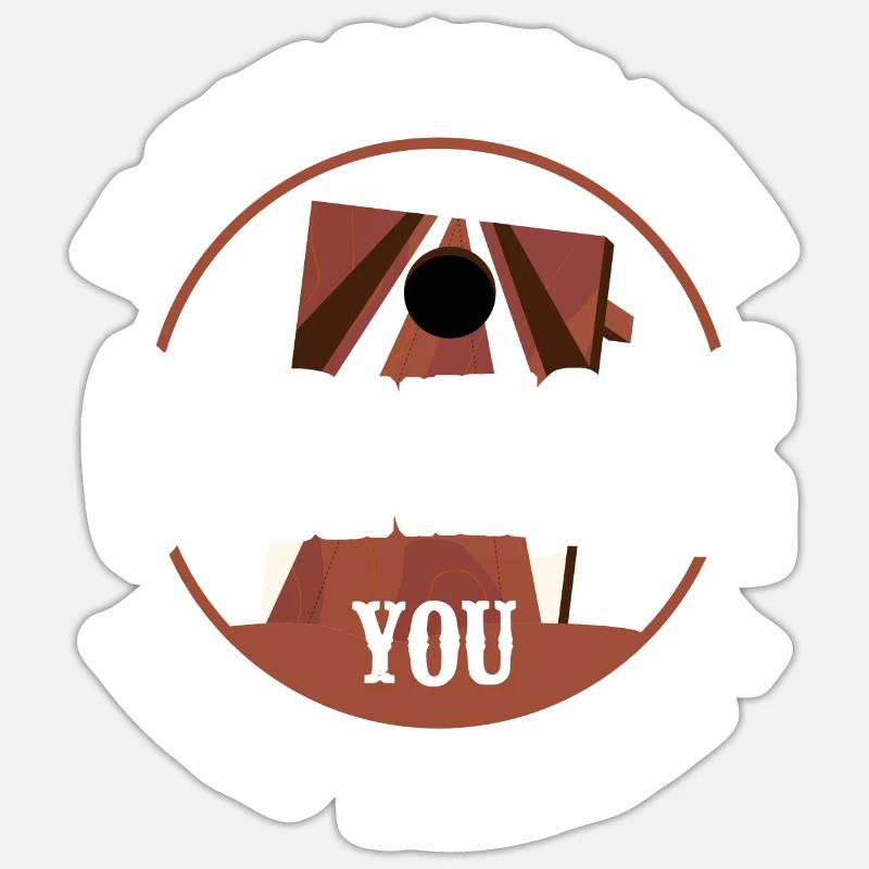Cornhole Team Bean Bag Player Sticker Größe S (10 x 10 cm)
